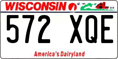 WI license plate 572XQE