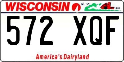 WI license plate 572XQF