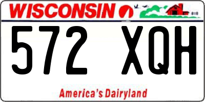 WI license plate 572XQH