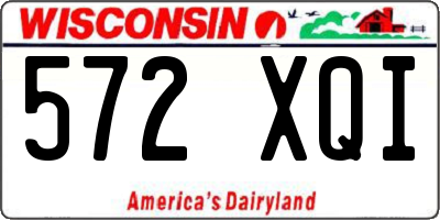 WI license plate 572XQI