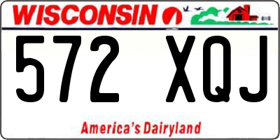 WI license plate 572XQJ