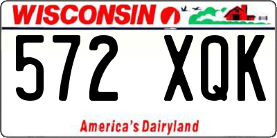 WI license plate 572XQK