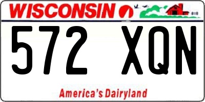 WI license plate 572XQN