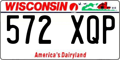 WI license plate 572XQP