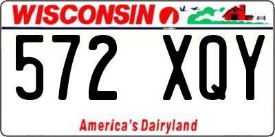 WI license plate 572XQY