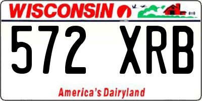 WI license plate 572XRB