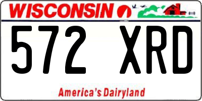 WI license plate 572XRD