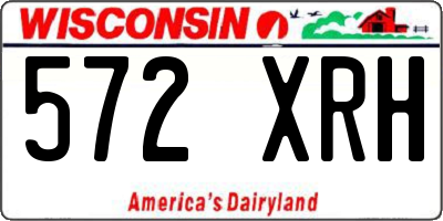 WI license plate 572XRH
