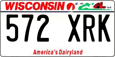 WI license plate 572XRK
