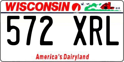WI license plate 572XRL
