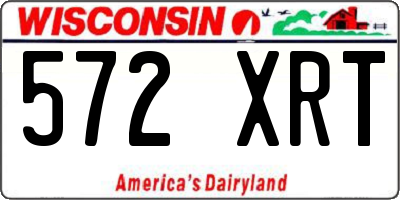 WI license plate 572XRT