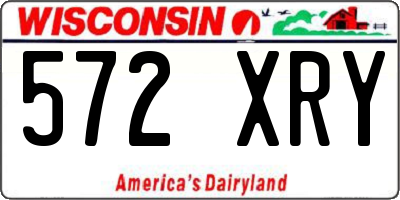 WI license plate 572XRY