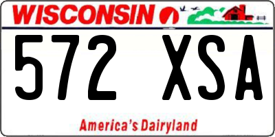 WI license plate 572XSA