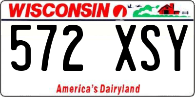 WI license plate 572XSY