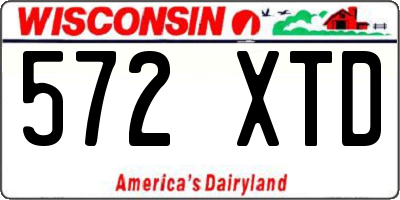 WI license plate 572XTD