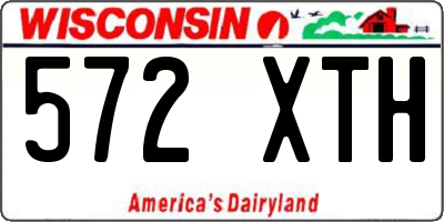 WI license plate 572XTH