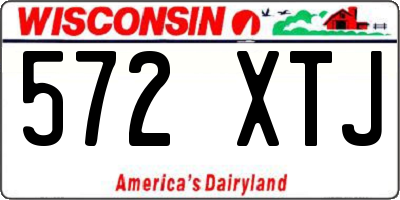 WI license plate 572XTJ