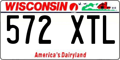 WI license plate 572XTL