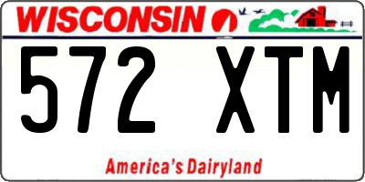WI license plate 572XTM