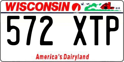 WI license plate 572XTP