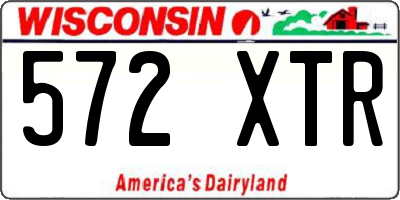 WI license plate 572XTR