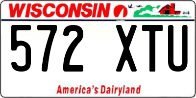 WI license plate 572XTU