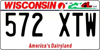 WI license plate 572XTW