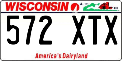WI license plate 572XTX