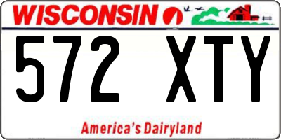 WI license plate 572XTY