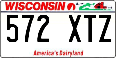 WI license plate 572XTZ