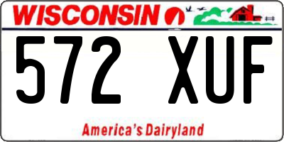 WI license plate 572XUF