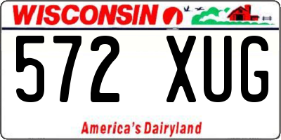 WI license plate 572XUG