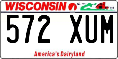 WI license plate 572XUM