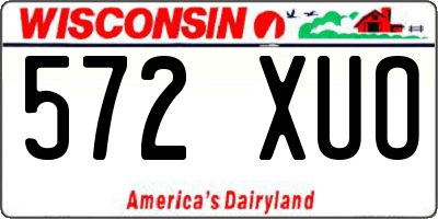 WI license plate 572XUO