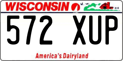 WI license plate 572XUP