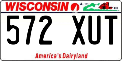 WI license plate 572XUT
