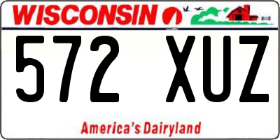 WI license plate 572XUZ