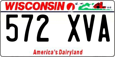 WI license plate 572XVA