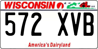 WI license plate 572XVB