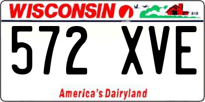 WI license plate 572XVE