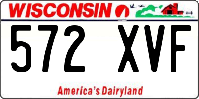 WI license plate 572XVF