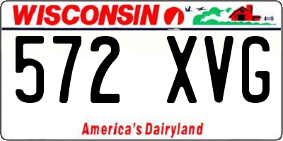 WI license plate 572XVG