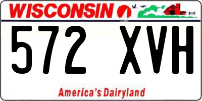 WI license plate 572XVH
