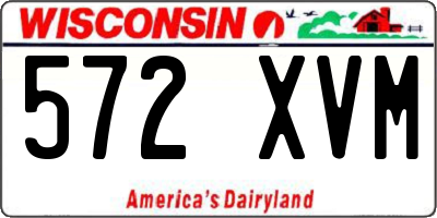WI license plate 572XVM