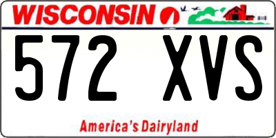 WI license plate 572XVS