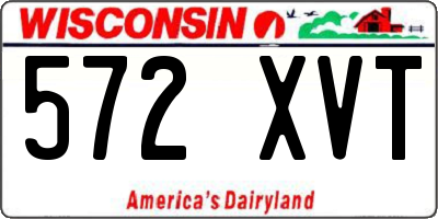 WI license plate 572XVT