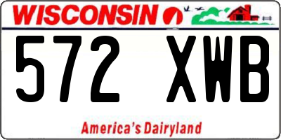 WI license plate 572XWB