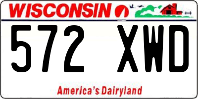 WI license plate 572XWD
