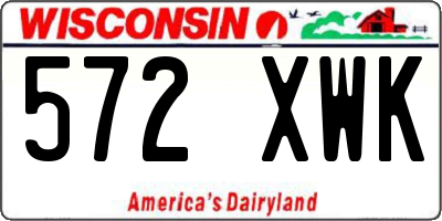 WI license plate 572XWK