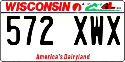 WI license plate 572XWX